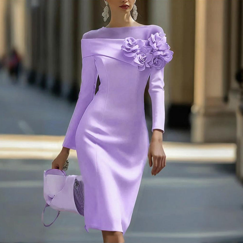 Floral Embellished Party Dress