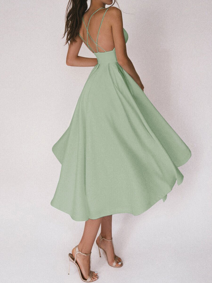 Summer V-neck Suspender Dress