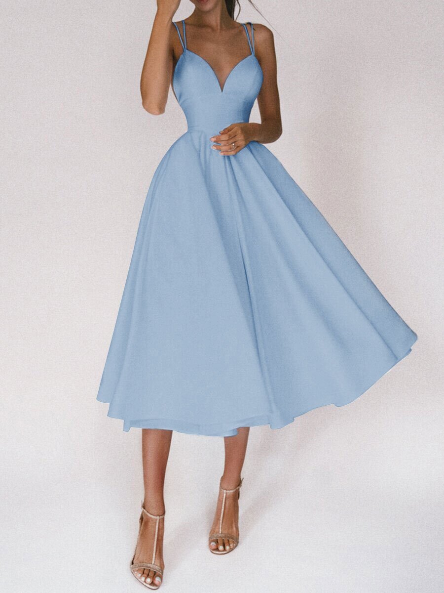 Summer V-neck Suspender Dress