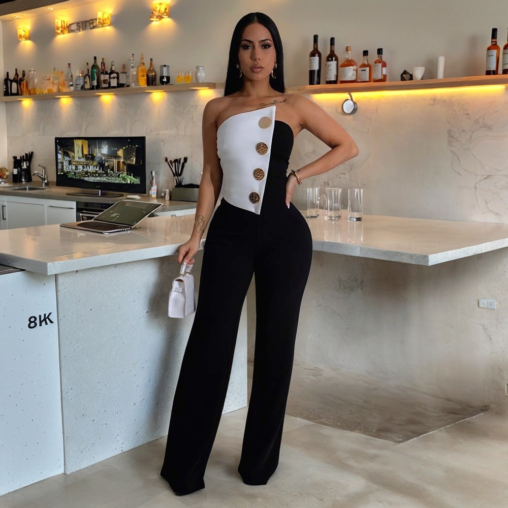 Button Jumpsuit Commute Style