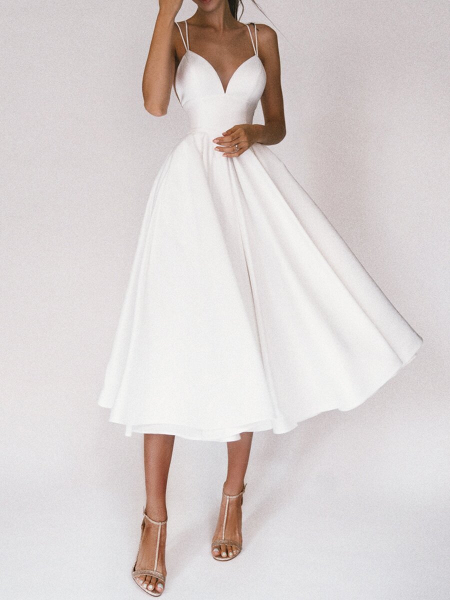 Summer V-neck Suspender Dress