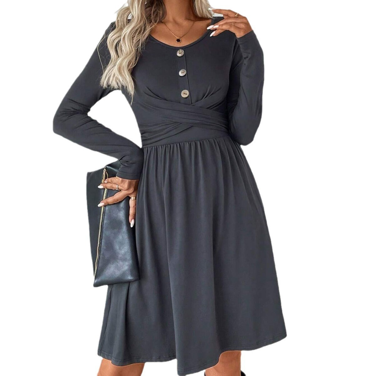 Women's Dress Simple Fashion High Waist Midi Skirt