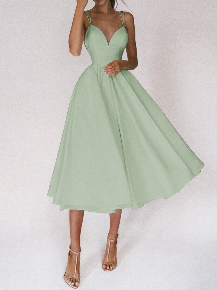 Summer V-neck Suspender Dress
