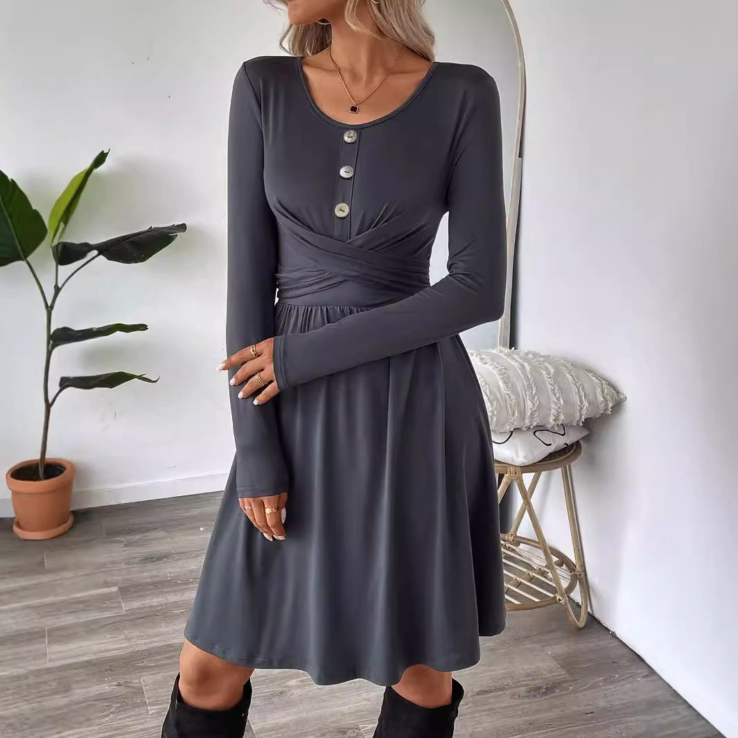 Women's Dress Simple Fashion High Waist Midi Skirt