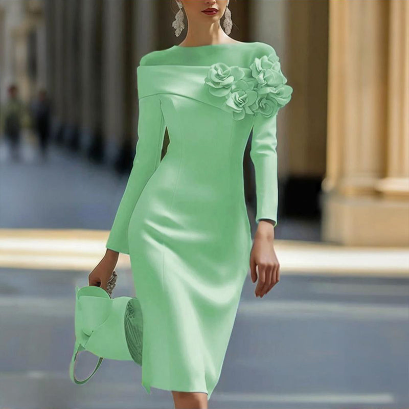 Floral Embellished Party Dress