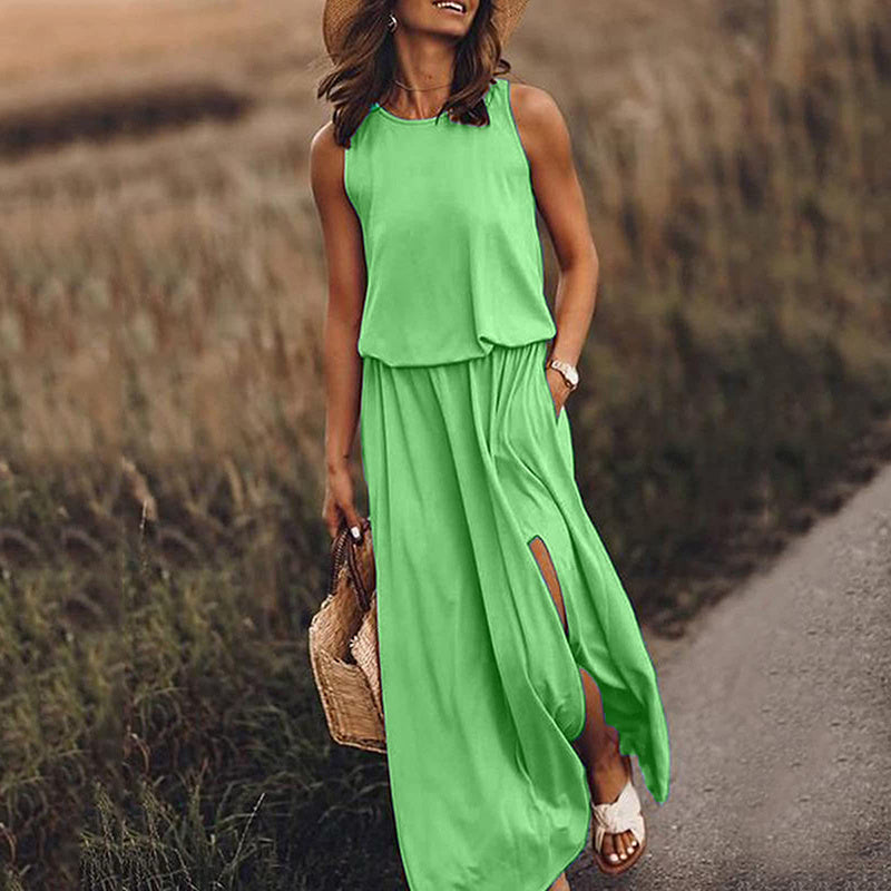 Sleeveless Crewneck Sundress