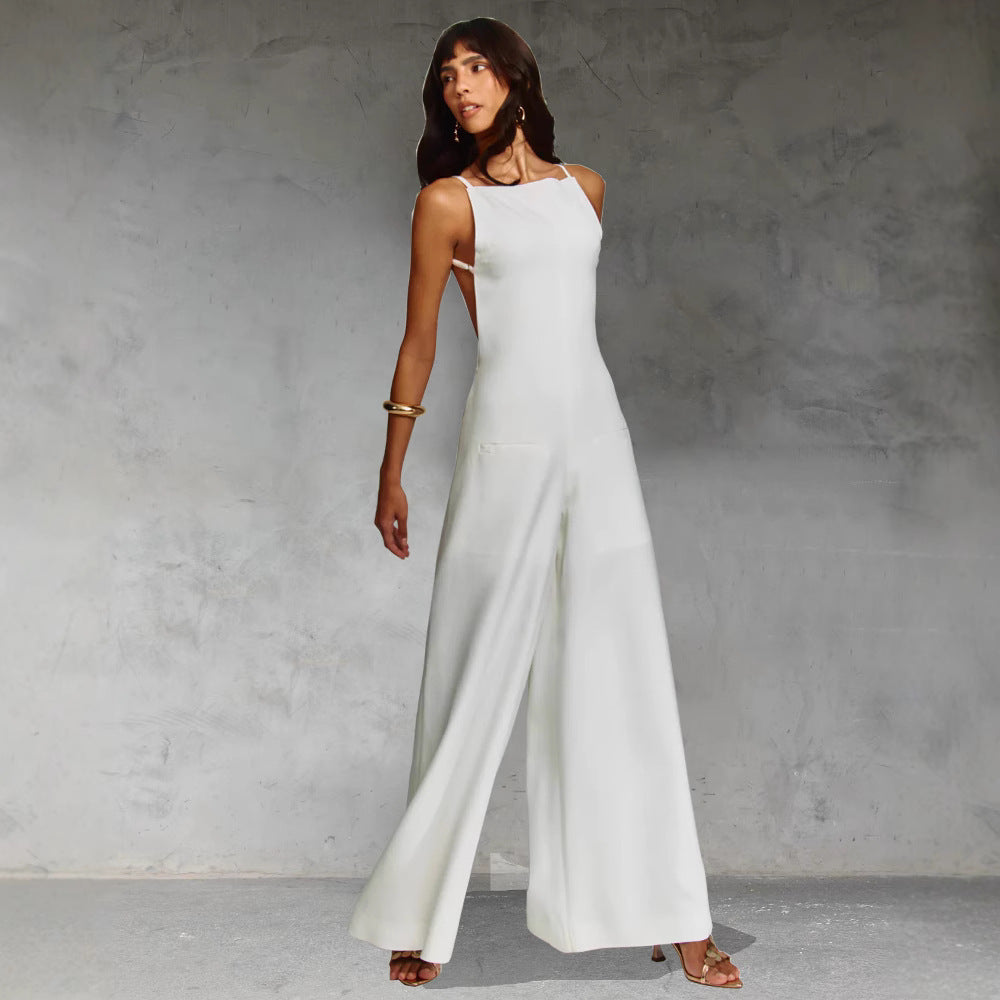 Sleeveless Jumpsuit One-piece Wide Leg Women