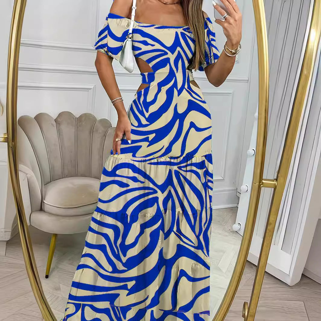 Short-sleeved Long Dress