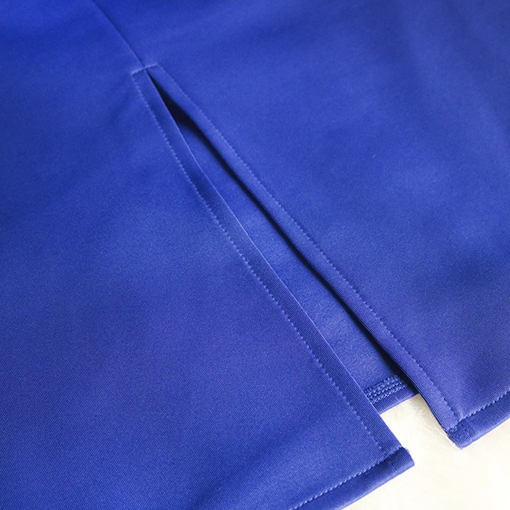 Slim Pleated Elegant Banquet Dress