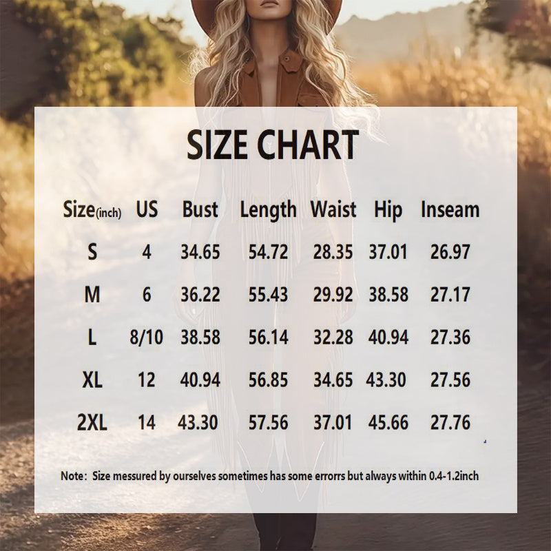 Vintage Western Fringe Jumpsuit - High Waist Wide Leg