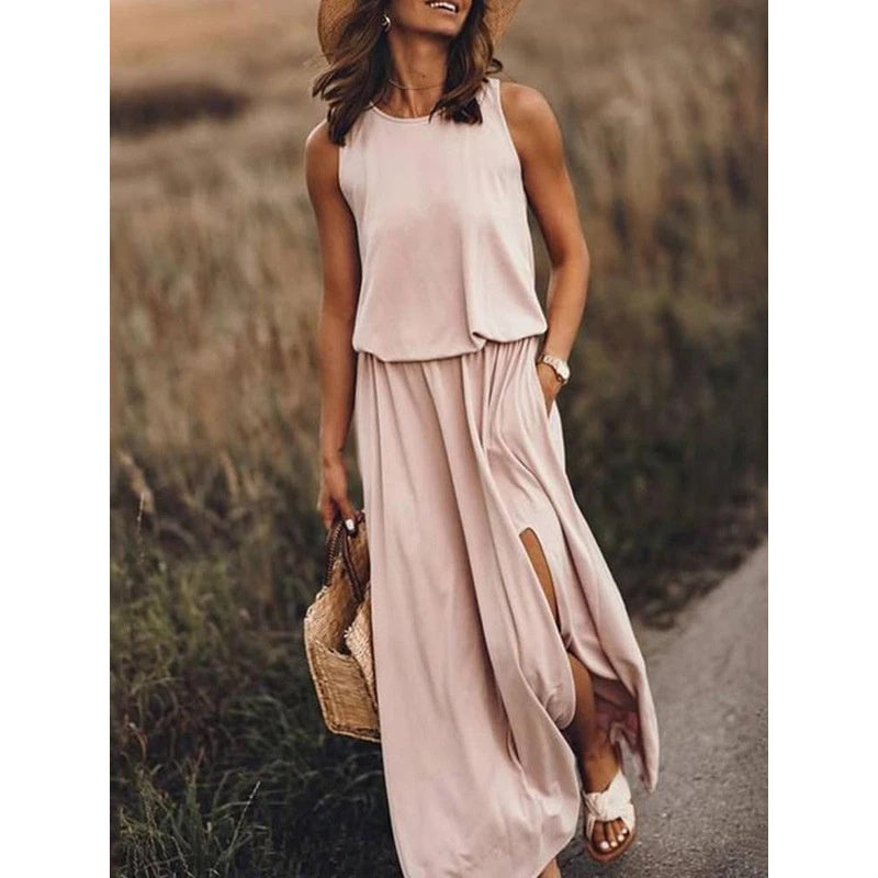 Sleeveless Crewneck Sundress