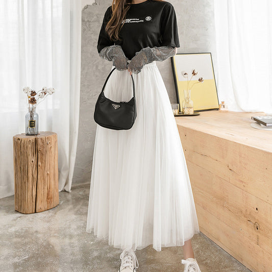 Thin Net Yarn Skirt Fairy Fan