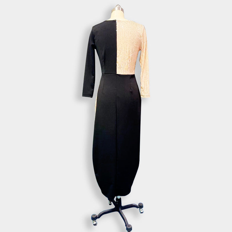 High Waist Solid Color Temperament Commuter Cardigan Midi Skirt