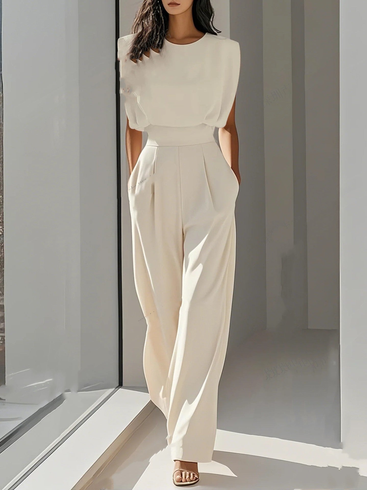 Solid Color form Fitting Jumpsuit