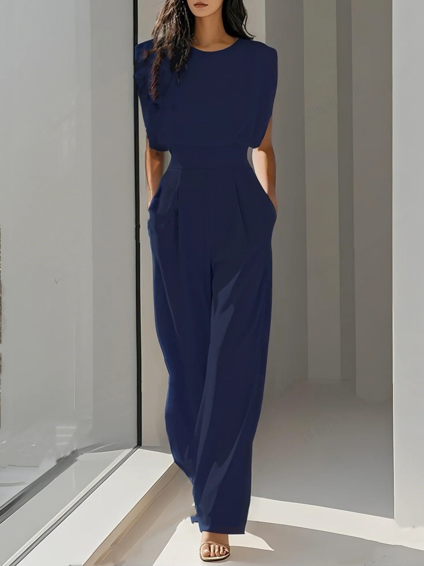 Solid Color form Fitting Jumpsuit