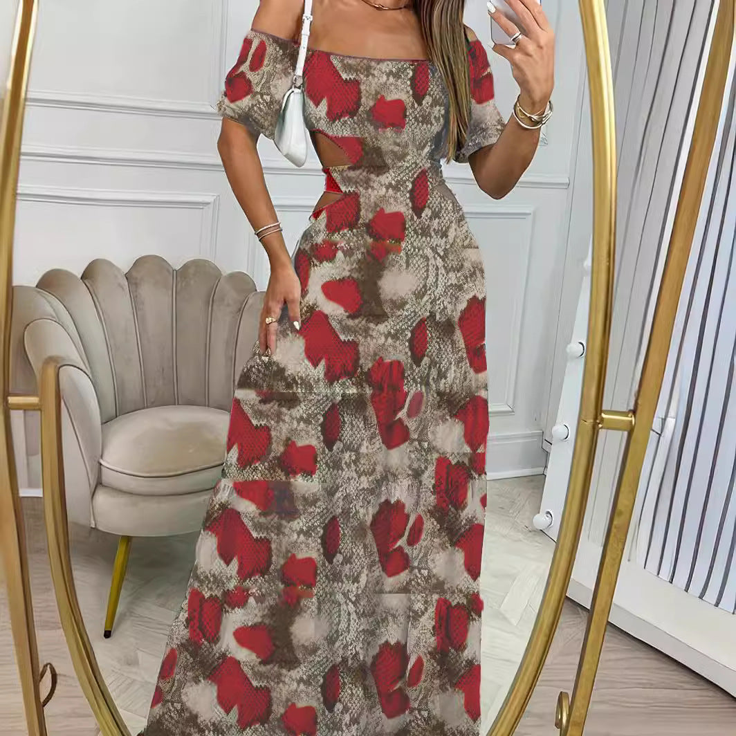 Short-sleeved Long Dress
