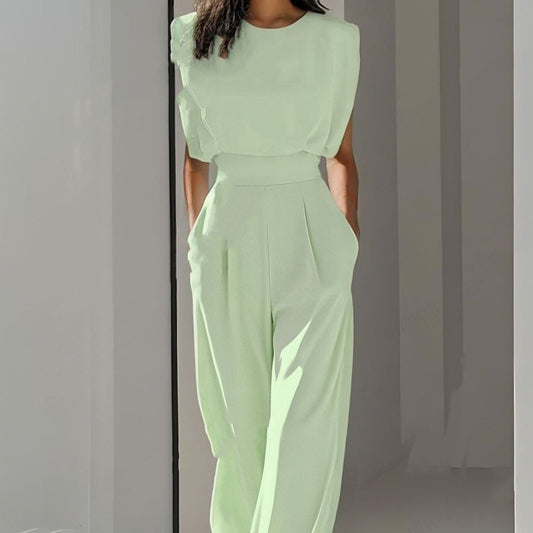 Solid Color form Fitting Jumpsuit