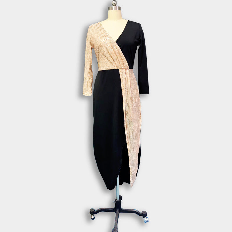 High Waist Solid Color Temperament Commuter Cardigan Midi Skirt