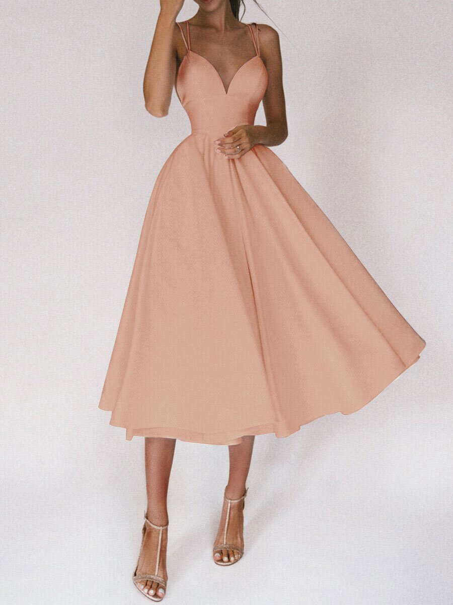 Summer V-neck Suspender Dress