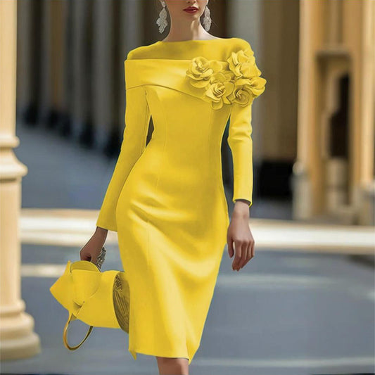 Floral Embellished Party Dress