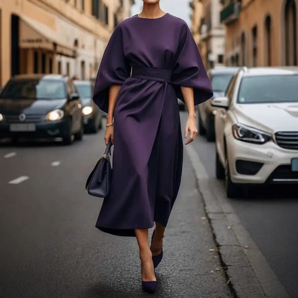 Loose Batwing Sleeve Dress