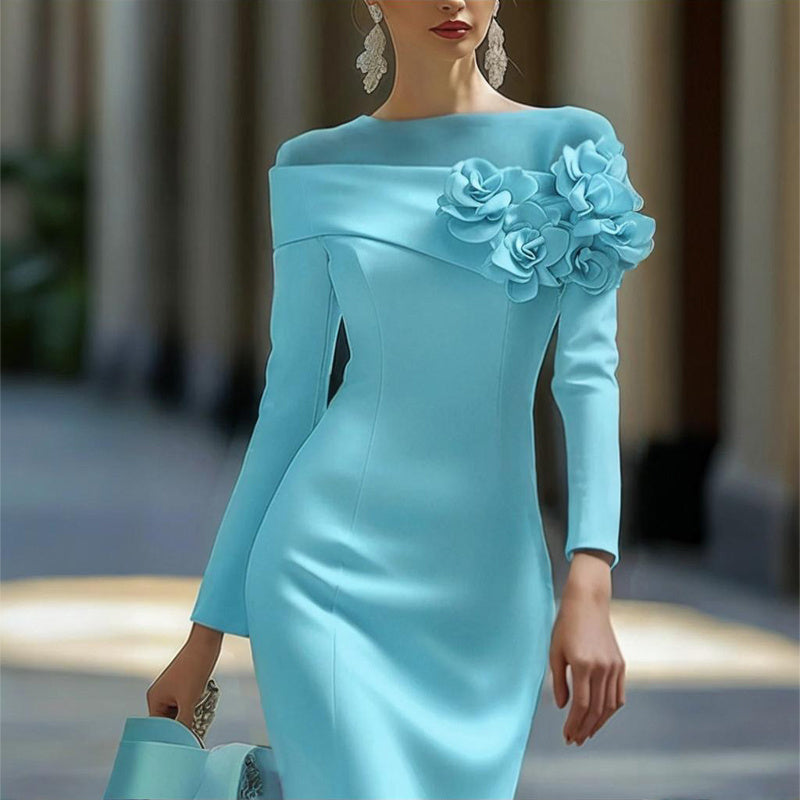Floral Embellished Party Dress