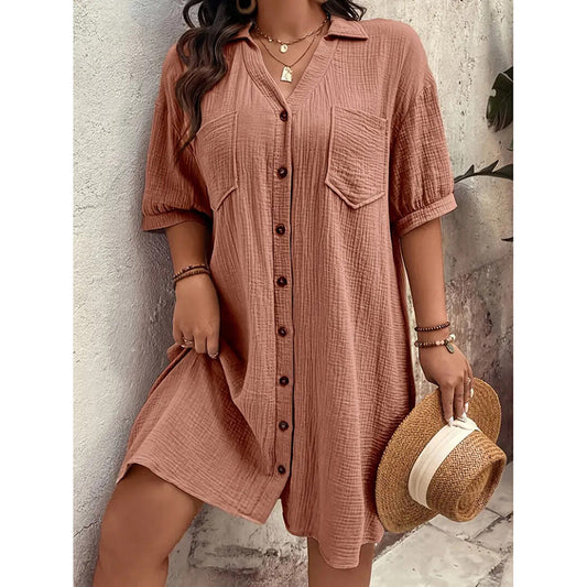 Cotton Shirt Dress