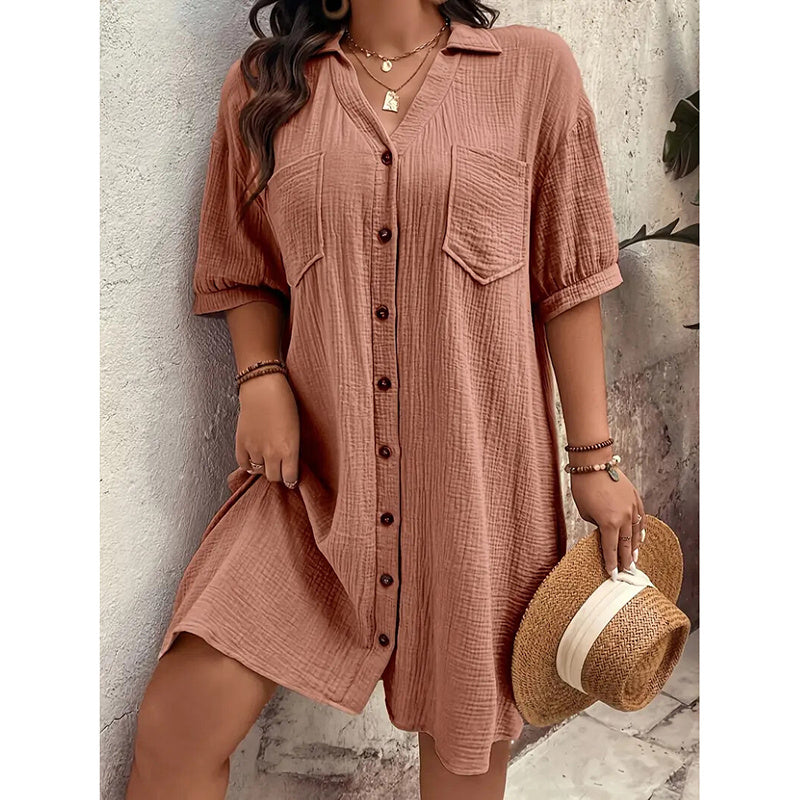 Cotton Shirt Dress