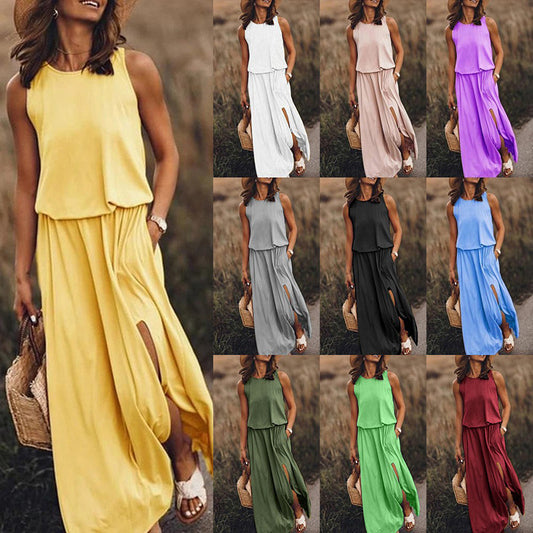 Sleeveless Crewneck Sundress