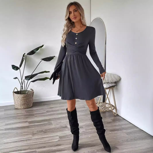 Women's Dress Simple Fashion High Waist Midi Skirt
